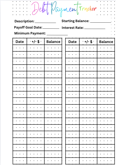 Debt Payment Tracker