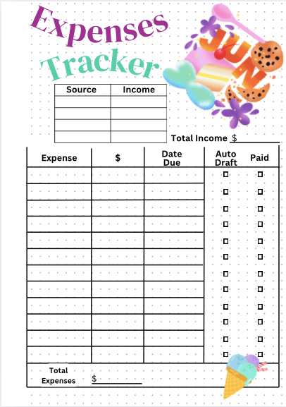 June Expenses Tracker