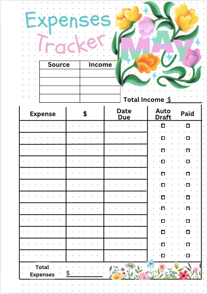 May Expenses Tracker